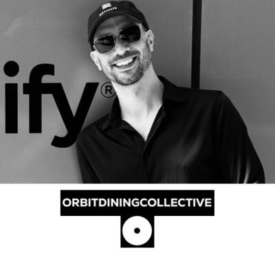 Kitti's client, Alex Lister and his business (Orbit Dining Collective) logo.