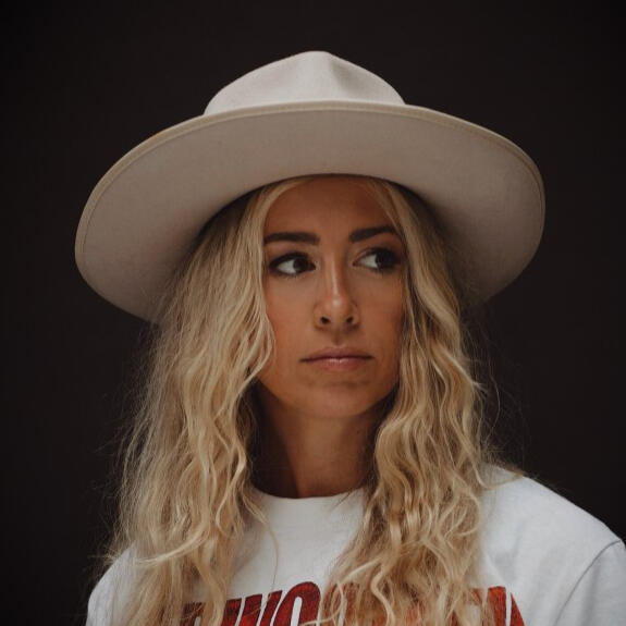 Portrait of Kitti's client, Christie Brown.